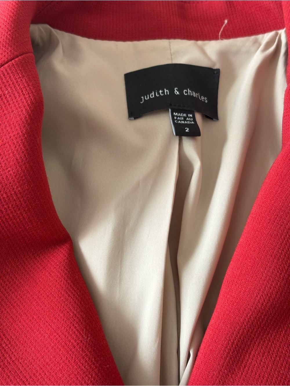 Judith & Charles Women's Red Blazer